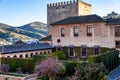 The Alhambra of Granada, Spain. View of the Nazari palaces Royalty Free Stock Photo