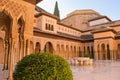 Alhambra moorish castle -  Nasrid palace interior, Granada, Spain Royalty Free Stock Photo