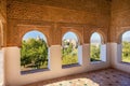 Alhambra Moorish Wall Designs City View Granada Andalusia Spain Royalty Free Stock Photo