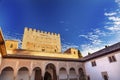 Alhambra Myrtle Courtyard Moorish Wall Designs Granada Spain Royalty Free Stock Photo