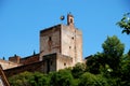 Alhambra Palace castle tower, Granada. Royalty Free Stock Photo