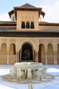 Alhambra Palace, court of the Lions in Granada, Spain