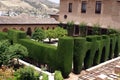 Alhambra palace garden, Granada, Andalusia, Spain Royalty Free Stock Photo