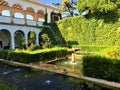 Alhambra, palace and garden located in Granada, Andalusia, Spain. Royalty Free Stock Photo