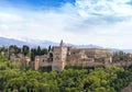 The Alhambra Palace of Granada, Andalusia, Spain. April 2015.