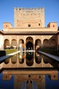 Alhambra palace in Granada, Patio de los Arrayanes, Spain Royalty Free Stock Photo