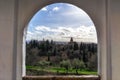 alhambra palace view from generalife Royalty Free Stock Photo