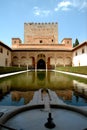 Alhambra palace and waterfountain Royalty Free Stock Photo