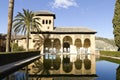 Alhambra patio with pool, Granada, Spain Royalty Free Stock Photo