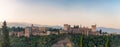 The Alhambra, perched majestically atop a hill in Granada, Spain