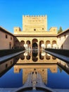 Alhambra Pool View Royalty Free Stock Photo