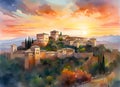 Alhambra, Spain Generative AI