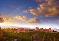 Alhambra sunrise light in Granada of Spain