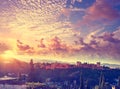 Alhambra sunrise light in Granada of Spain