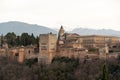 The Alhambra view from Albaicin in Granda, Andalusia