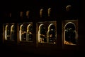 Alhambra windows by night Royalty Free Stock Photo