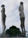 Ali and Nino statue, symbol of love, coastal city of Batumi, Georgia