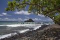 Alia island from Koki beach near Hana, Maui, Hawaii, USA Royalty Free Stock Photo