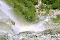 Alibek Waterfall. Dombay Mountains. The Northern Caucas Royalty Free Stock Photo