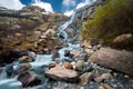 Mountains, travel, nature, snow, clouds, falls