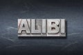 Alibi word den Royalty Free Stock Photo