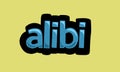 ALIBI writing vector design on a yellow background Royalty Free Stock Photo