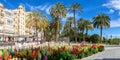 Alicante Alacant town city boulevard Esplanada d`Espanya travel traveling holidays vacation panorama in Spain
