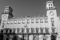 Alicante city hall, Spain; black and white image Royalty Free Stock Photo