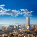 Alicante cityscape skyline in mediterranean sea