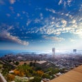 Alicante cityscape skyline in mediterranean sea