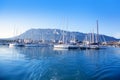 Alicante Denia marina on blue mediterranean Royalty Free Stock Photo