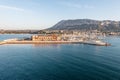 Alicante Denia port marina and Montgo in mediterranean sea Royalty Free Stock Photo