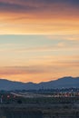 Alicante/Elche International Airport at sunset Royalty Free Stock Photo