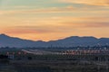 Alicante/Elche International Airport at sunset Royalty Free Stock Photo