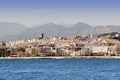 Alicante Javea village view from mediterranean sea Royalty Free Stock Photo