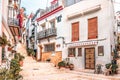 Alicante, Spain, December 14, 2017: Beautiful street in Alicante city, Costa Blanca, Spain