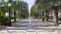 ALICANTE, SPAIN - DECEMBER 27, 2019: The promenade Explanada in Alicante Royalty Free Stock Photo