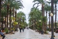 ALICANTE, SPAIN - FEBRUARY 12, 2016: Explanada de EspaÃ±a, a famous promenade of Alicante Royalty Free Stock Photo
