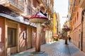 ALICANTE, SPAIN - JULY 5 2023: Famous mashroom strret, people walking, day time