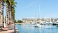 Alicante, Spain; July 15, 2020; the port full of boats on a summer day