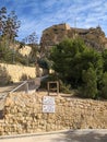 Mount Benacantil and Castle of Santa Barbara Royalty Free Stock Photo