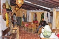 Alicante, Spain, November 24, 2019: Traditional moroccan house interior. Traditional Muslim Moroccan family indoors Royalty Free Stock Photo