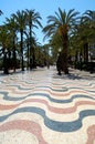 Alicante, Spain - Promenade: Explanada de EspaÃ±a Royalty Free Stock Photo