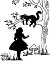 Alice and Cheshire cat. Lewis Caroll s characters in Alice in Wonderland