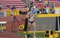 ALICE HILL from USA on 3000m STEEPLECHASE on IAAF World U20 Championship Tampere,Finland 10 July, 2018 Royalty Free Stock Photo