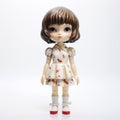 Alice: A Satoshi Kon-inspired Doll In Brown And White Dress