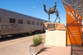 The famous Ghan railway at the Alice Springs terminal