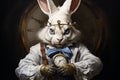 Alice in Wonderland, Cheshire Cat, White Rabbit with watches,queen,fairy tale, rabbit hole fantasy, imaginary world Royalty Free Stock Photo