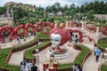 Alice in Wonderland Maze in Shanghai Disneyland, China. Royalty Free Stock Photo