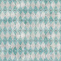 Alice in Wonderland style watercolor diamond rhombus seamless pattern